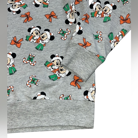 Disney Junior Women’s Minnie and Mickey Mouse Christmas Sweatshirt Size L - Picture 2 of 4